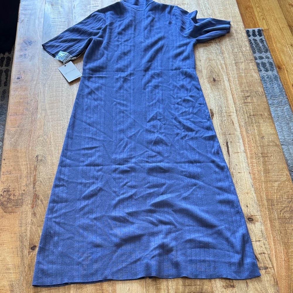 Devotion by Cyrus Marlin Blue Button-Up sweater Midi Dress NWT LARGE - Picture 8 of 8